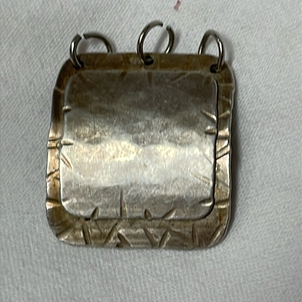 Mb Sf Design Pendant Textured Jewelry Signed Marjorie Baer 42$